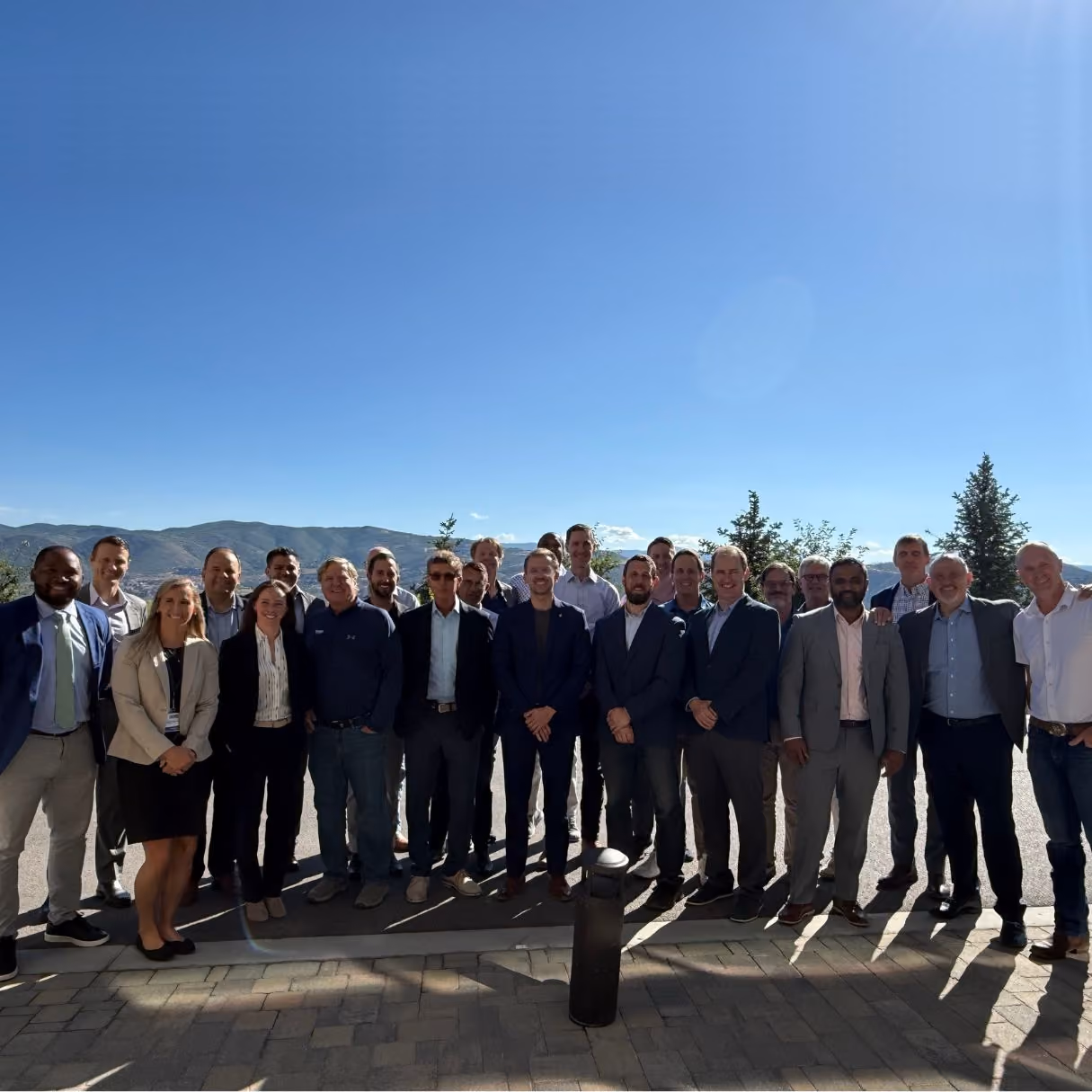 A group gathered outdoors at the 2026 Park City Hip & Knee Symposium